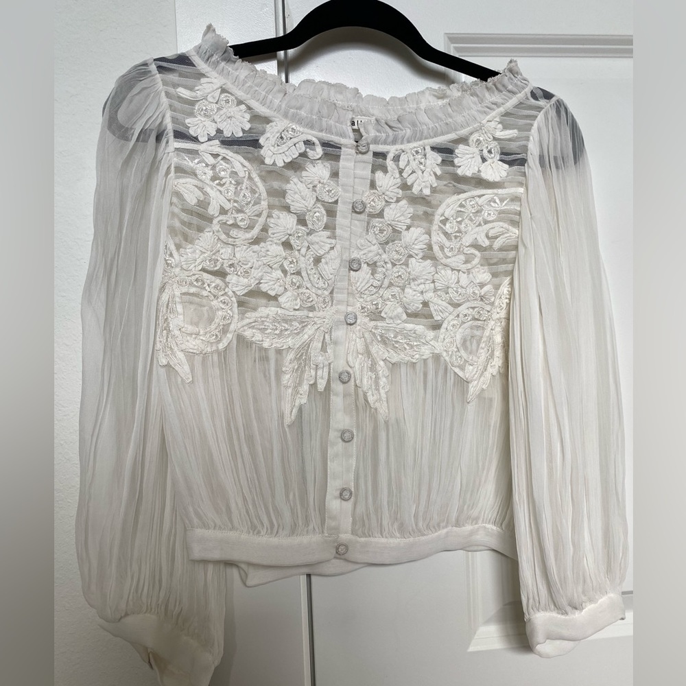 Alice + Olivia lace top size M